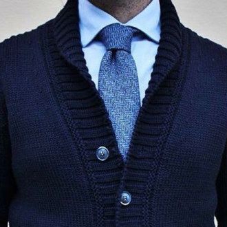 blue wool tie