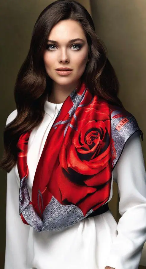 woman scarf luxury silk