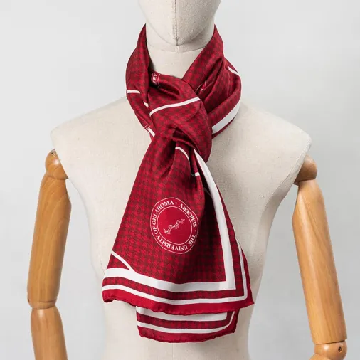 Bufanda de seda de mujer de sarga de impresión digital personalizada
