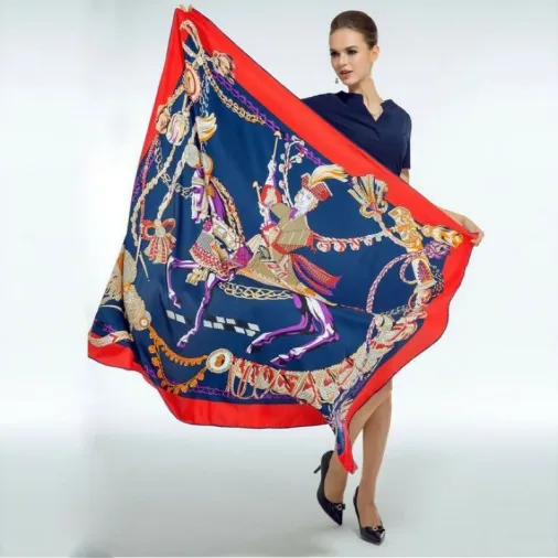 Klassische neue Designs Digitaldruck Frauen Seide Quadrat Schal