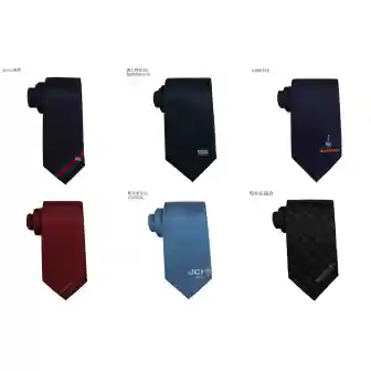 Popular personal polyester mens custom tie logo necktie