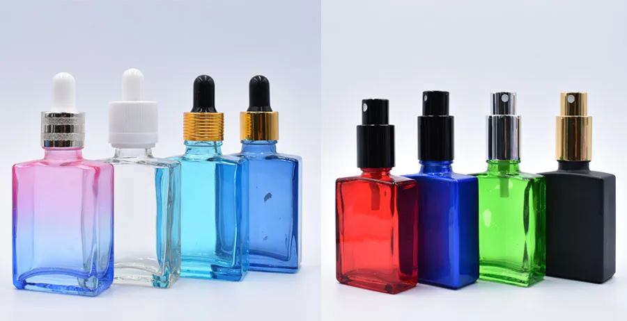 Factory Wholesale 30ml 50ml 100ml Square Glass Perfume Bottles