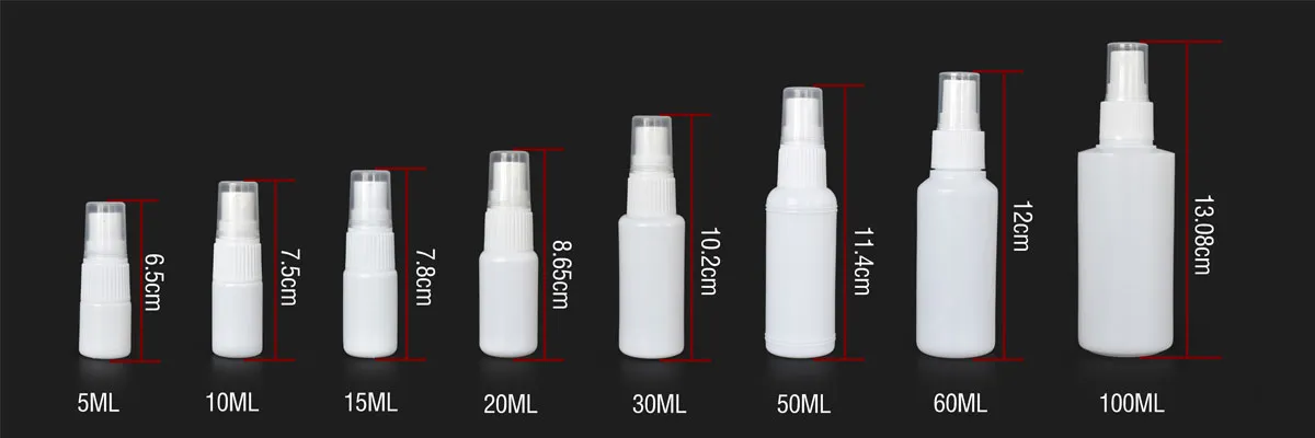 High Quality White Bottles with Fine Mist Spray Cap