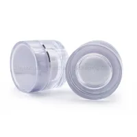 厂家供应白色带盖螺旋盖塑料化妆品罐
