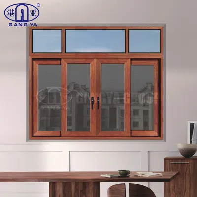 Fenêtre coulissante de cadre en aluminium de coupure non thermique avec la série de la moustiquaire 126 de fibre de verre