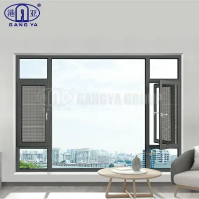 With Stainless Steel Mesh Aluminum Thermally Broken Casement Windows