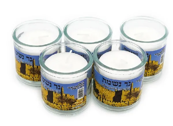Transparent Jar White Color 1 Day Glass Cup Chackra Candles