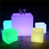 Cubo de luz led para exterior à prova de água, cadeiras cúbicas de led, cubo de luz led
