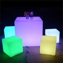 Cubo de luz al aire libre led a prueba de agua, sillas de cubo led, luz de cubo led