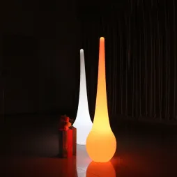 Lámpara de pie de estilo europeo moderno Lámpara de pie LED de plástico que cambia de color