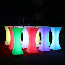 Moderne éclairé 16 couleurs télécommande sans fil portable bar à cocktails KTV café table led de mariage