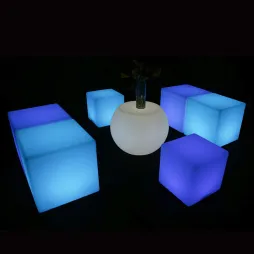 RGB لون متغير LED مكعب / كراسي LED / مقعد مكعب خفيف