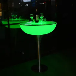 طاولة كوكتيل LED مضاءة للديكور الليلي للأثاث للبار والمناسبات