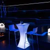 outdoor waterproof led luminous high top cocktail tables for night club/bar led table/ flower-shap coffee table outdoor