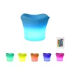 KTV pub bar nightclub white plastic ice bucket colors changing rechargeable party plastic illuminated led light up ice buckets