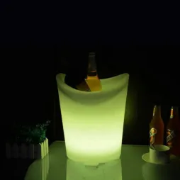 Rechargeable Battery operated colorful Belaire rose champagne Led illuminated ice bucket Lighted Halloween Bucket