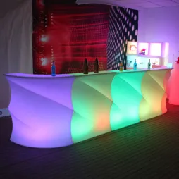 luminous Led Bar TABLE Portable plastic outdoor color changeable led lighted bar counter