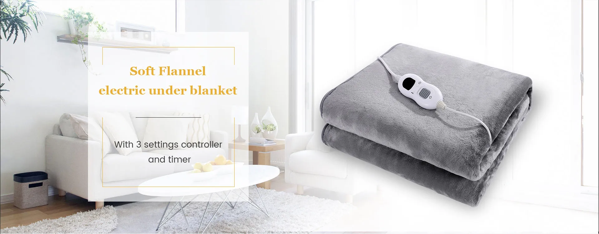 Soft Flannel electric under blanket