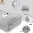 Cobertor elétrico de flanela personalizado, cobertor aquecido