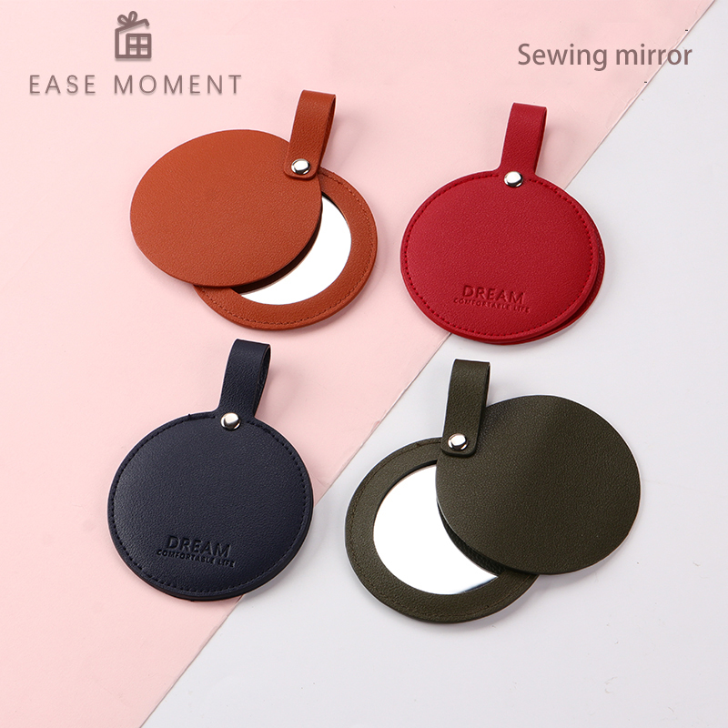 Round slide cover sewing mirror