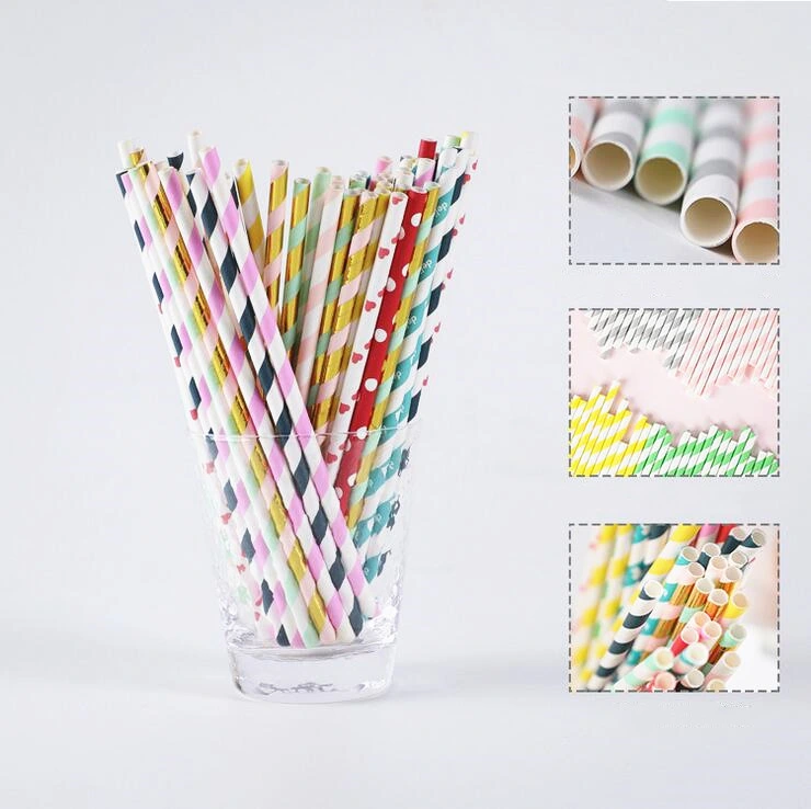 Disposable Paper Straw for Bar Juice Milk Tea Drinking Used