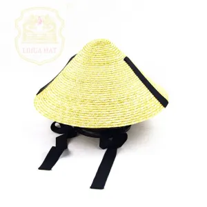 LiHua New Style Raffia Straw Bucket Hat Match Bow Straw Hat Summer Play Items With Women