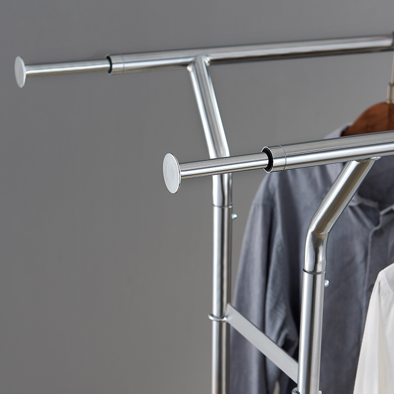 Heavy Duty Double Rail Clothing Garment Rack, Chrome