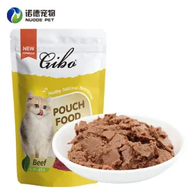 Beef Flavor Cat Pouch Food