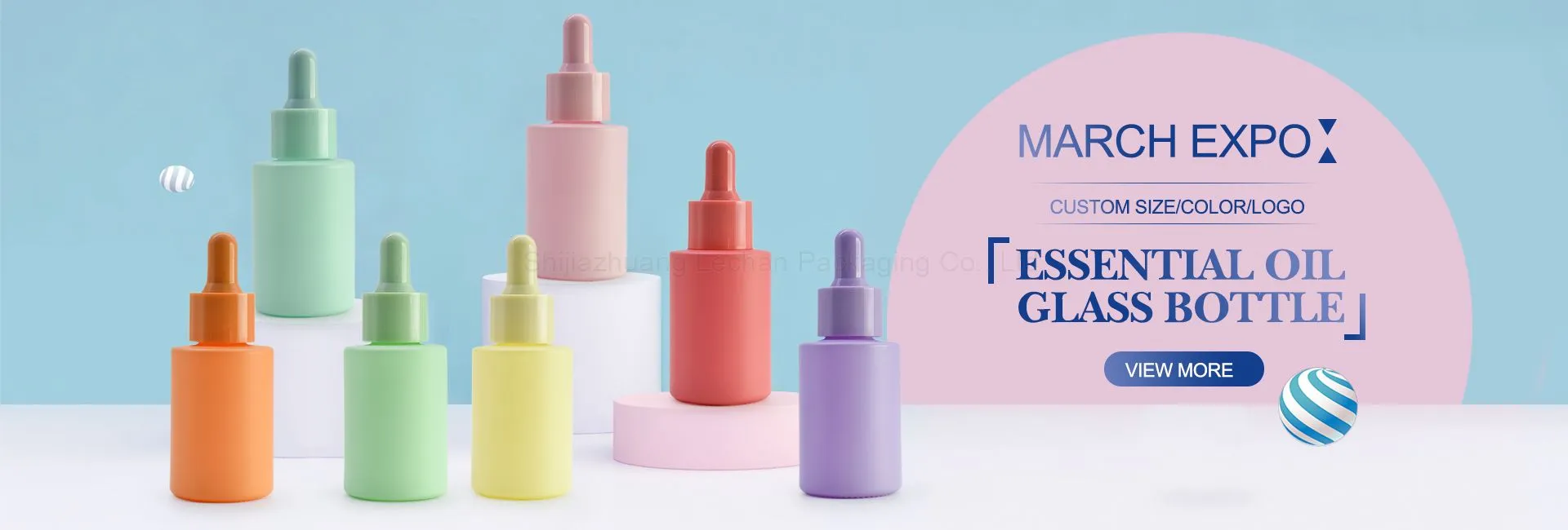Colorful Frosted Glass Essential Oil Bottles