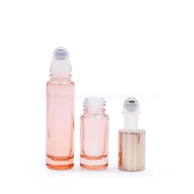 Botol Penggelek Kaca Minyak Pati Clear Pink