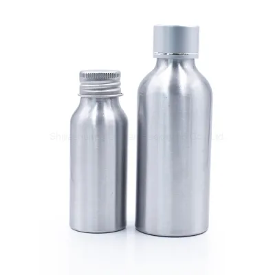عينات مجانية زجاجة الألومنيوم الشظية زجاجة زيت الألومنيوم الأساسية