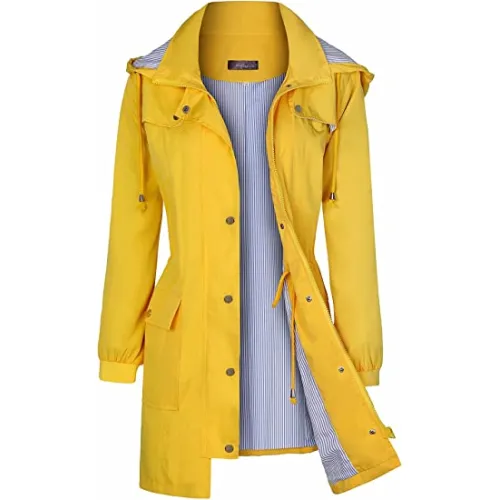 OEM / ODM / Custom / Großhandelsgelb kann Herren-PU-Regenjacke Wasserdichte Jacken mit Futter sein