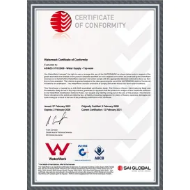 Faucet Watermark Certification