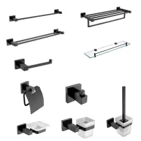 Square 304 Stainless Steel Bathroom Accessories BA13
