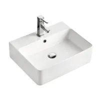 Sanitary Ware White Square Ceramic Art Basin HY-8033