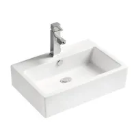 Bathroom Rectangular Countertop Ceramic Basin HY-4707