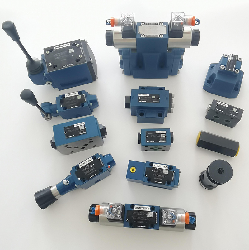 Selection of various hydraulic valves
