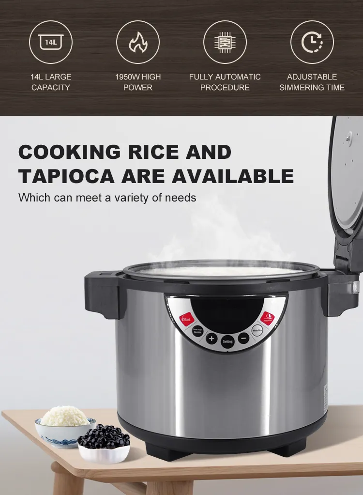 Stainless Steel Multifunctional Boba Tapioca Milk Tea Rice Cooker
