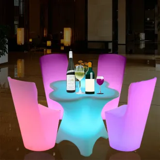 Plastic Bar Chair Waterdichte buitenfeest / evenement verlichte peuter kubusstoel, verlicht buitenmeubilair led-stoel