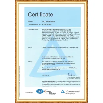 ISO 9001:2015  認證證書