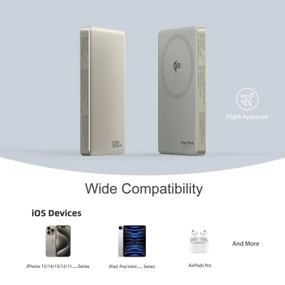 PB0605 QI2 5000mAh Ultra-Slim Wireless Power Bank