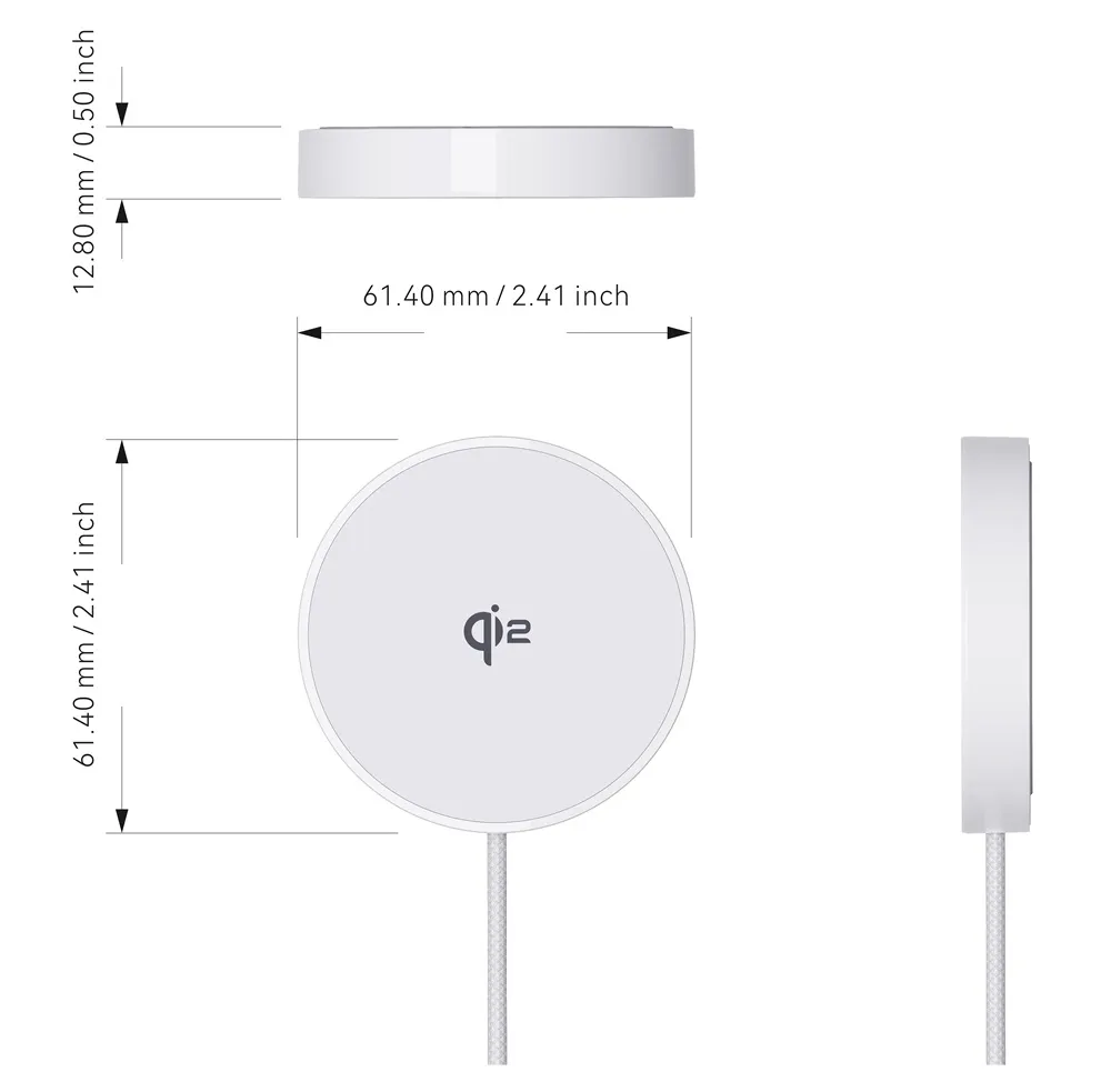 WA0204 Qi2 Wireless Charger with Stand Holder 15W