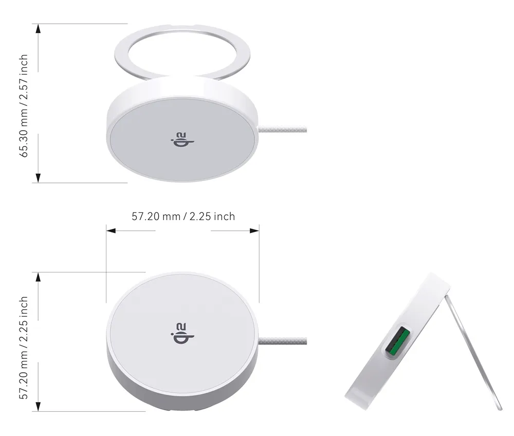 WA0204 Qi2 Wireless Charger with Stand Holder 15W