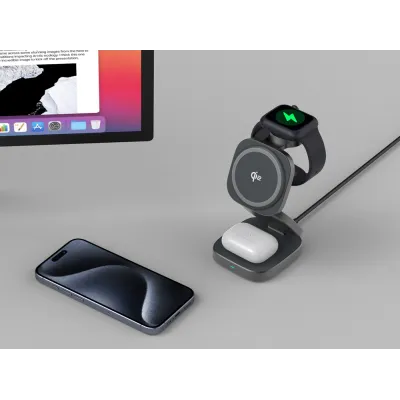 WA0112 3-in-1 Qi2 Magnetic Wireless Charger