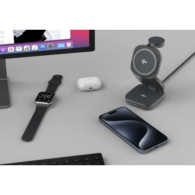 WA0112 3-in-1 Qi2 Magnetic Wireless Charger