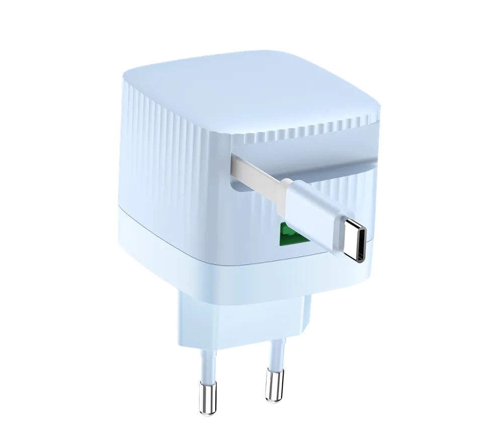 GP0353 30W 1C1A PD Wall Charger with built-in 70cm Retractable Cable