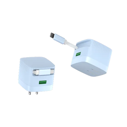GP0353 30W 1C1A PD Wall Charger with built-in 70cm Retractable Cable
