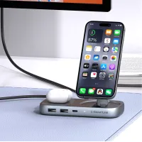 PU0902 3-in-1 Qi2.2  25W  Stand & Docking with Wireless Charger for iPhone