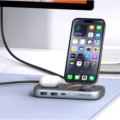 PU0902 3-in-1 Qi2.2  25W  Stand & Docking with Wireless Charger for iPhone