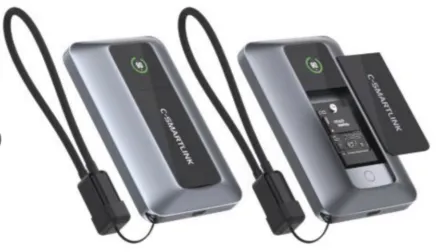 PB1301  Qi2  20W  5000mAh Power Bank with M.2 SSD Encloure